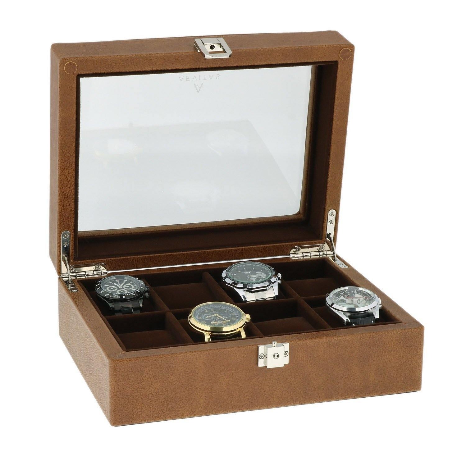 Genuine leather watch discount box