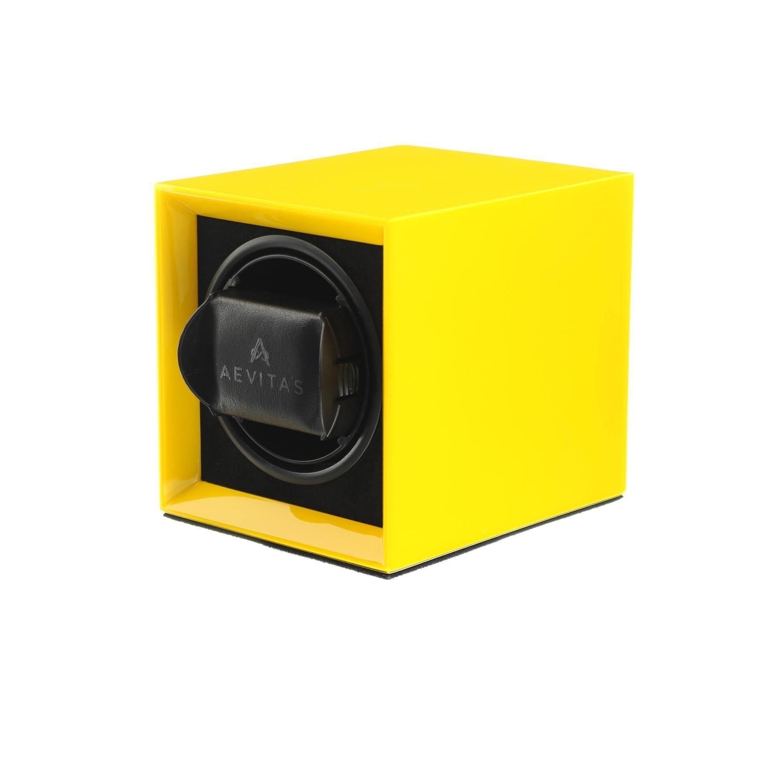 Watch Winder for 1 Automatic Watch in Yellow Mains or Battery by Aevitas