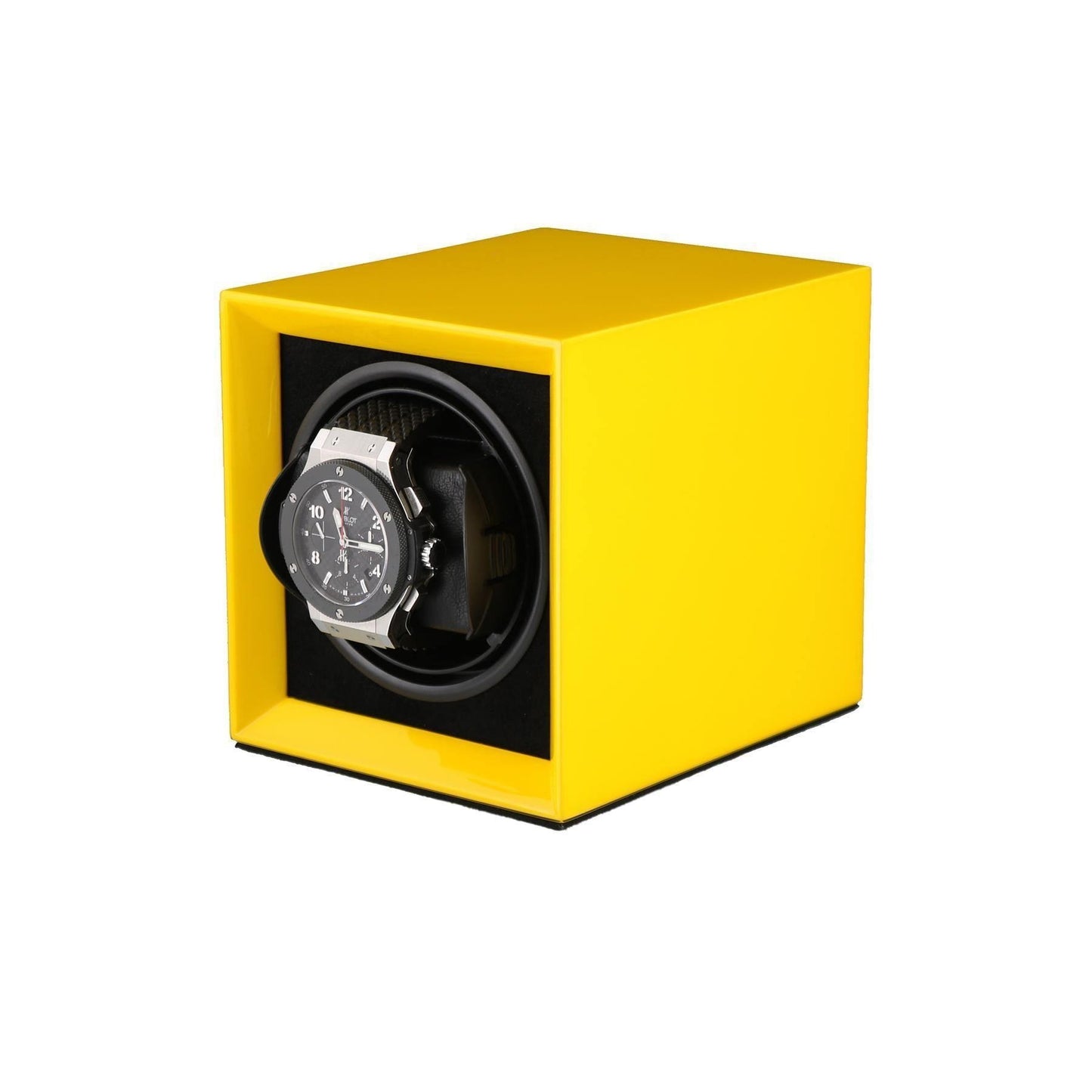 Watch Winder for 1 Automatic Watch in Yellow Mains or Battery by Aevitas