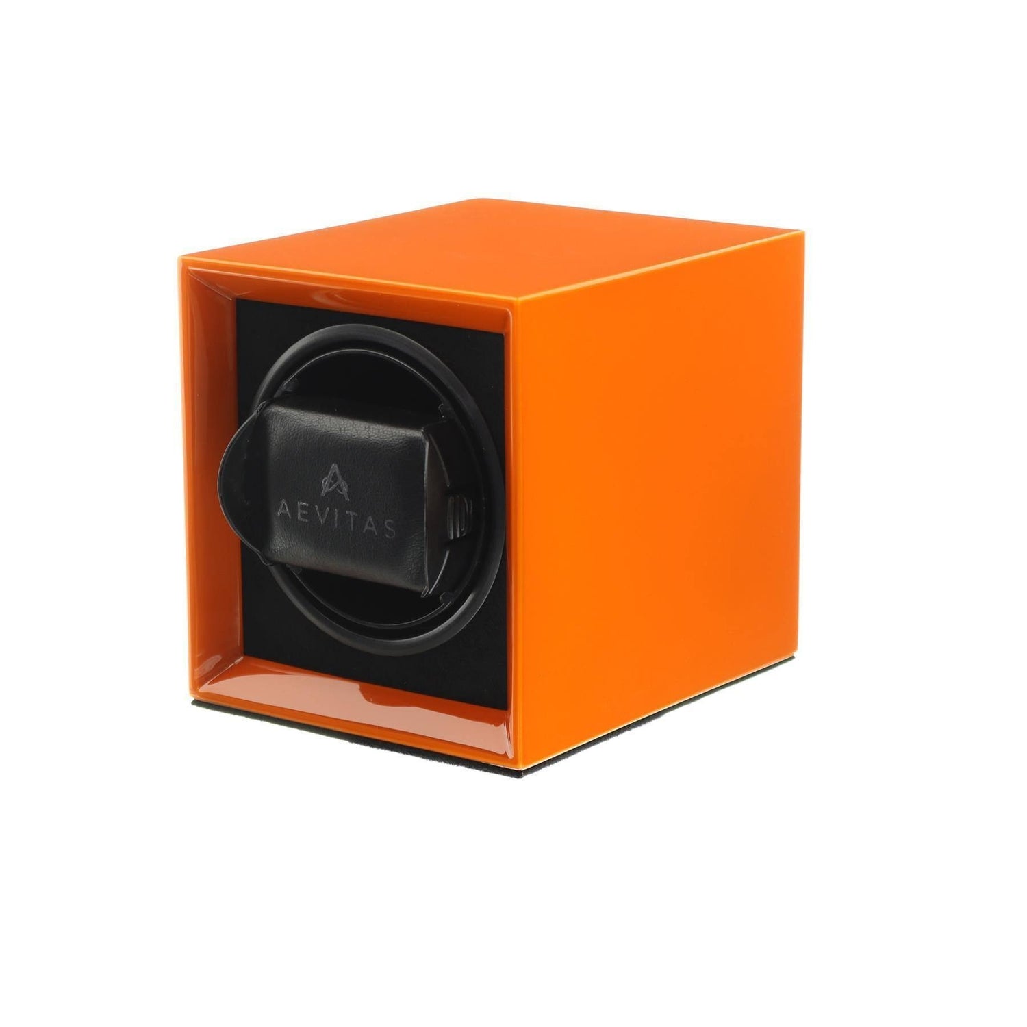 Watch Winder for 1 Automatic Watch in Orange Mains or Battery by Aevitas